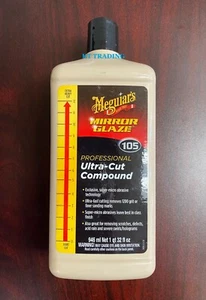 Meguiar's Mirror Glaze M105 PRO Ultra-Cut Compound Auto Polish ~ Ultra Fast 32Oz - Picture 1 of 8