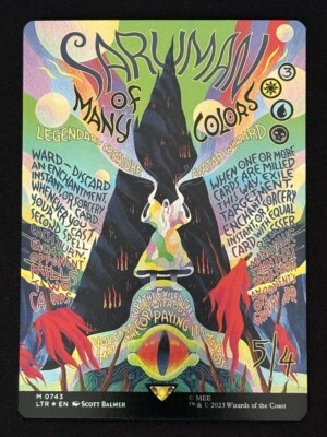 1x MTG Saruman of Many Colors (Borderless Poster, Foil) - (LTR) #743 - Magic - Image 1 of 2
