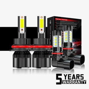 For Ford Explorer Sport Trac 2001-2005 4PC 6000K LED Headlight + Fog Light Bulbs - Picture 1 of 19