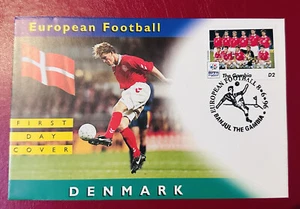 GAMBIA 1996 EURO 96 FIRST DAY COVER FDC FEATURING DENMARK TEAM - Picture 1 of 2