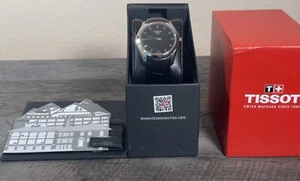 Tissot Couturier Watch Black Dial 39MM Leather Deployment Clasp Brand New - Picture 1 of 7