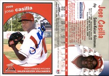 Jose Casilla Signed 2009 Grandstand Salem-Keizer Volcanoes Card Auto AU