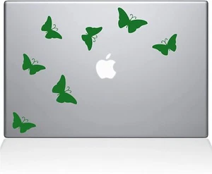 The Butterflies Decal Vinyl Sticker, 13" Macbook Pro - Green - Picture 1 of 1