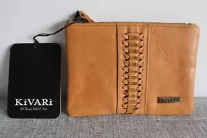 KIVARI Tan Leather Hearts Wallet NWT - Picture 1 of 3