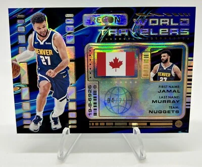Recon 2023-24 Jamal Murray World Travelers Blue card #8 Denver Nuggets /25 - Image 1 of 2