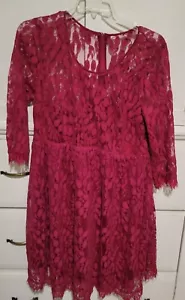 Torrid abito da donna rosso ricamato foglie taglia 16 - Foto 1 di 4