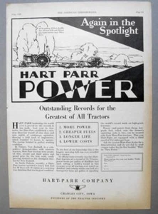 10x14 Orig 1928 Oliver Hart Parr 18-36 Tractor Ad POWER IN THE SPOTLIGHT AGAIN - Picture 1 of 1