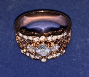 Avon Damenring roségoldfarben Gitter Größe 9 - Bild 1 von 9