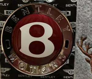BENTLEY CONTINENTAL GT/GTC AND FLYING SPUR B CHROME WHEEL CENTRE HUB CAP BADGE - Picture 1 of 4