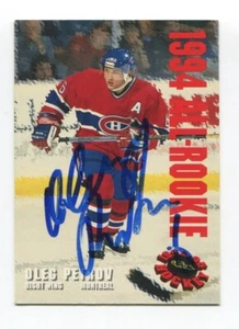 1994 Giochi Classici Oleg Petrov Carta Firmata Hockey Autografo AUTO #AR4 /13.500 - Foto 1 di 2