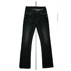 Blue Fire Rose Damen Jeans stretch Slim low Waist 34 W27 L32 used grau schwarz