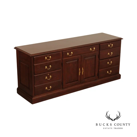 Harden Traditional Cherry Office Credenza File Cabinet Cover