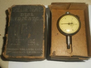 Federal Dial Indicator Gauge B5M .0005" FEDERAL Products Corp. w/Box c.1950s - Picture 1 of 12