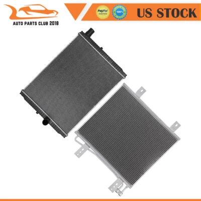 Aluminum Radiator And AC Condenser Fits 2003 International Harvester 9900i SFA Foto 1 de 4