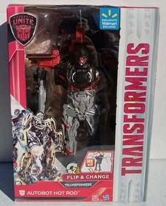 Transformers Last Knight Flip Change Hot Rod Walmart Exclusive 2016. Unopened. - Picture 1 of 5