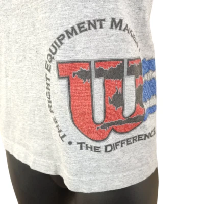 Camiseta sin mangas Wilson vintage para hombre talla pequeña años 80 90 entrenamiento gimnasio músculo hecha en EE. UU. Foto 1 de 4