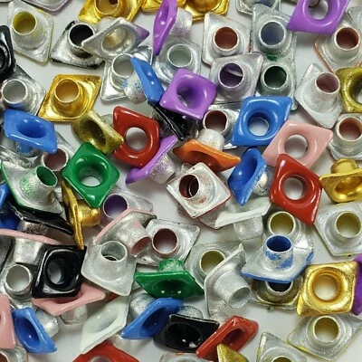 120 Diamond Shape Eyelets Embellishments Crafts 12 Colors Scrapbooking Stamping - Image 1 of 4