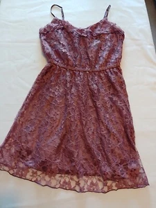 Ladies Dress H&M Size 8 Eur Lace Detail Lilac 16316 - Picture 1 of 13