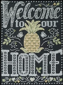 Cross Stitch Kit ~ Mill Hill Chalkboard Quartet - Welcome Home #MH17-1614 - Picture 1 of 1