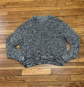 H&M Women's Wool Blend Sweater Black/White Chunky Knit Size Small NWT $29.99 - Picture 1 of 4