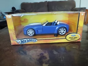 2005 MATTEL HOT WHEELS FORD SHELBY COBRA CONCEPT 1:18 ULTRA RARE BOX!-BLUE! - Picture 1 of 3