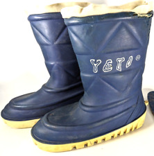 Botas para hombre Yeti de goma impermeables barco azul nieve zapatos raros vintage 44/46