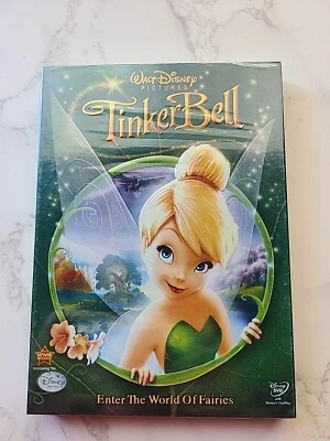 TINKERBELL Disney NEW DVD With Deleted Scenes, Musid Video, 2008 Kids Childrens  - Image 1 of 4