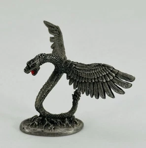 Estatuilla de colección 1989 Ral Partha peltre fino COUATL Dungeons & Dragons RARA - Imagen 1 de 5