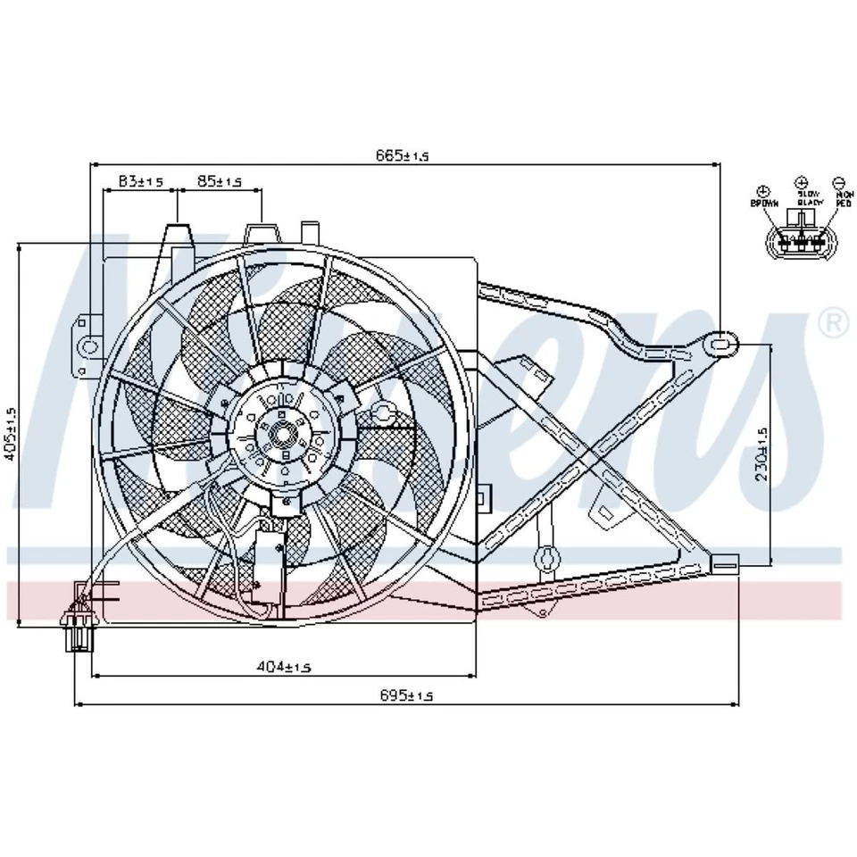 Ventilador De Refrigeración De Motor Compatible Para Opel Vectra B 1.6i 16V 1.8i - Imagen 1 de 1