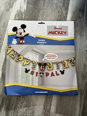 Disney Junior Mickey Mouse Jumbo письмо баннер набор 10 футов длиной день рождения декор! - Изображение 1 из 2