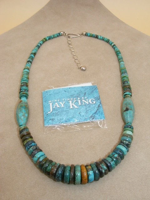 JAY KING Mine Finds ~ Collar de plata esterlina y turquesa Hubei ~ Nuevo en caja Foto 1 de 1