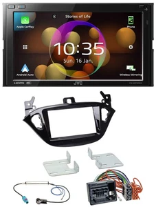 JVC DAB MP3 2DIN Bluetooth USB Autoradio für Opel Adam ab 13 Corsa E ab 15 - Bild 1 von 10