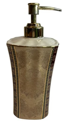 Dispensador de loción/bomba de jabón de cerámica Croscill Townhouse oxidación aspecto dañado Foto 1 de 4