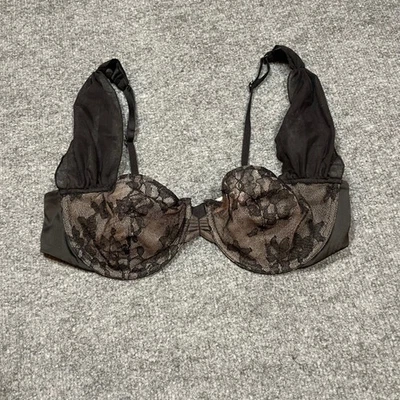 Sujetador VICTORIAS SECRET MUY SEXY Negro Encaje Transparente Balconette 36C Foto 1 de 4