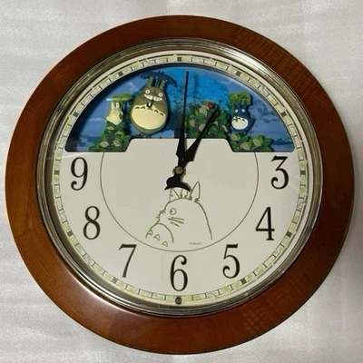 RHYTHM Small World Totoro Animated Wall Clock 4MH769 Melody Music Box Working JP - Image 1 of 4
