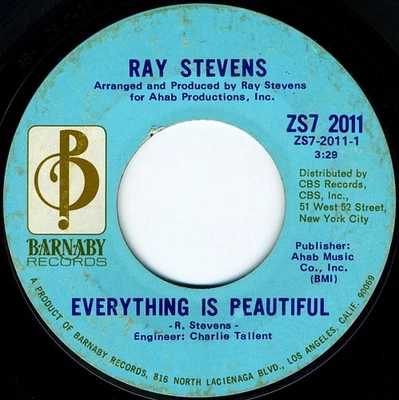 Ray Stevens - Everything Is Beautiful (7") (Very Good (VG)) - 2462319290 - Image 1 of 2