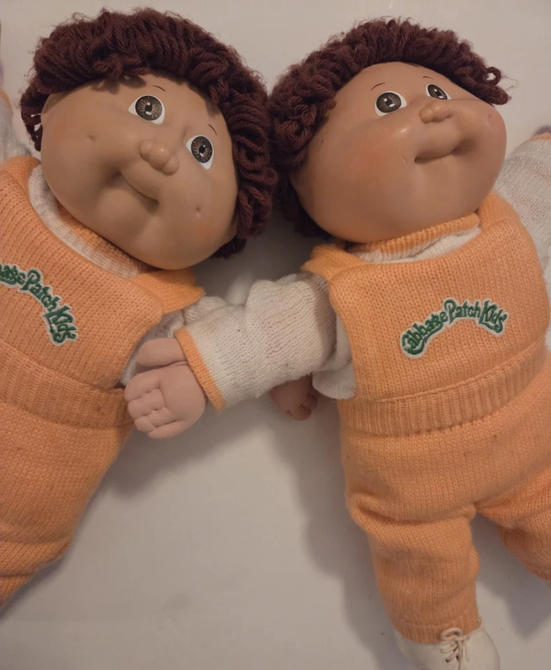 Antigo Coleco Cabbage Patch Kids 1978 1982 HM3 Abóbora Cabelo Vermelho Gêmeos Hong Kong  - Imagem 1 de 4