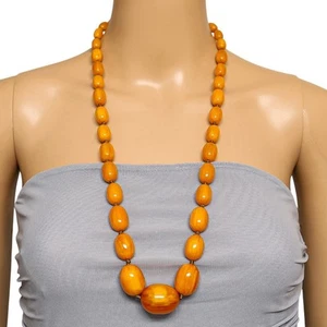 Marmorierte Butterscotch Bernstein Farbe Bakelit Perlenkette 31" 92 G, 925 Fundstücke - Bild 1 von 9