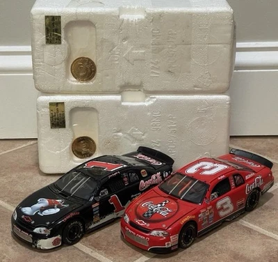 LOT SET (2) 1998 Dale Earnhardt & Jr Coca Cola Coke Polar Bear NASCAR ELITE 1/24 - Image 1 of 4