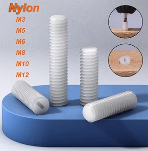 M3 M5 M6 M8 M10 M12 Nylon Headless Tightening Screw Top Threading Machine - Picture 1 of 7