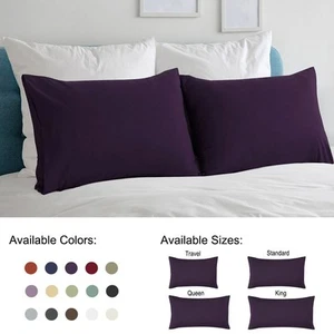 2 Packs Pillowcases for Pillow with Envelope Closure Hotel Quality - Picture 1 of 23