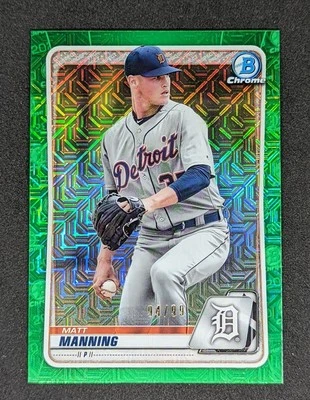 2020 Bowman Chrome Matt Manning Green Refractor /99 - Discounts Available - Image 1 of 2