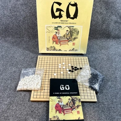 Antigo 1982 Go Deluxe Um Jogo de Estratégia Oriental Madeira Maciça Tabuleiro Completo - Imagem 1 de 4