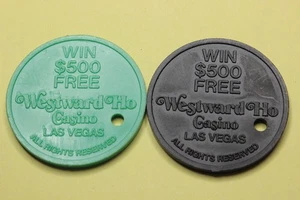 2-TOKEN-MEDAGLIA-WESTWARD HO CASINO-LAS VEGAS, NEVADA - Foto 1 di 2