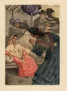 SPANISCHE EIFERSUCHT - WEIBERZANK OriginalFarbRadierung von Jean VIROLLE 1930 - Picture 1 of 1