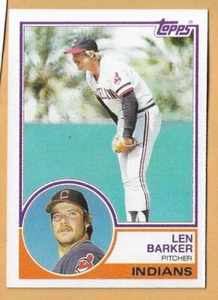 Len Barker Cleveland Indians #120 - Topps casi nuevo-como nuevo 1983 - Imagen 1 de 2