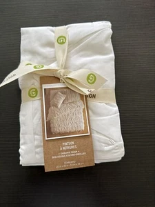 NUEVO West Elm Pintuck Algodón Orgánico 2 Funda de Almohada Falsa, Estándar Blanco - Imagen 1 de 5