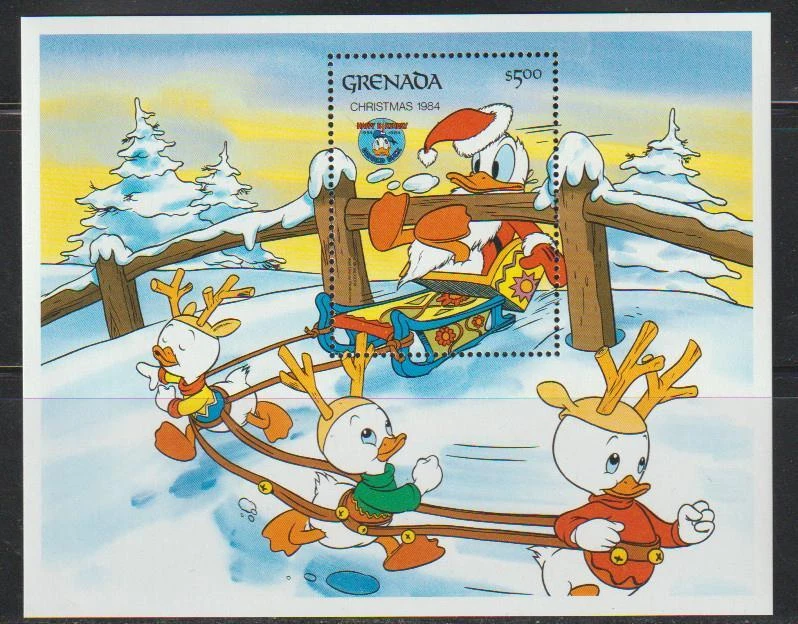 GRENADA DISNEY STAMPS 1984 CHRISTMAS DONALD DUCK SS MNH-DIS311 - Image 1 of 1
