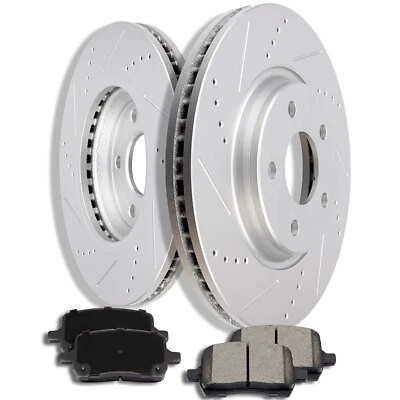 For 2006 2007 Chevrolet Cobalt 2008 Pontiac G6 Front Brake Rotors & Ceramic Pad - Image 1 of 4