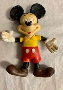 Vintage Rubber Walt Disney Productions Mickey Mouse Made in Hong Kong Bendable - Picture 1 of 6